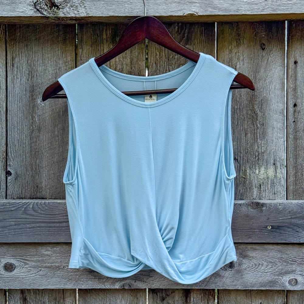 Spiritual Gangster Light Blue Twist Tank